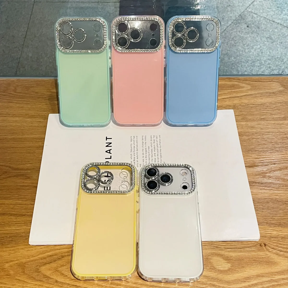 Diamond Camera Lens Candy Color Phone Case For iPhone 17Air 16 15 14 Plus 13 12 17 Pro Max 11 Shockproof Protection Shiny Cover - Image 6
