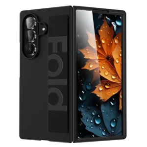 For Samsung Galaxy Fold 7 6 5 4 3 5G Luxury Ultra-thin Matte Silicone Wrist Strap Case Transparent Folding Shockproof Hard Cover