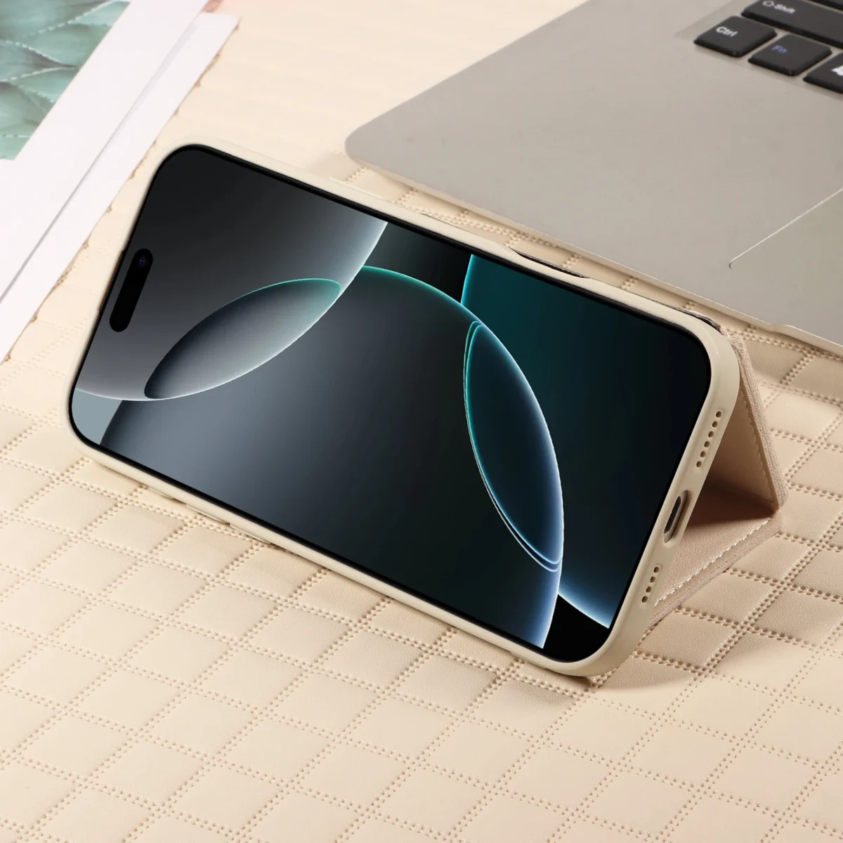 TPU Leather Phone Case for IPhone 17Air 16e/16 Pro Max 15 Pro Max 14 13 12 11Anti-demagnetization, Anti-theft & Anti-fall Cover - Image 3