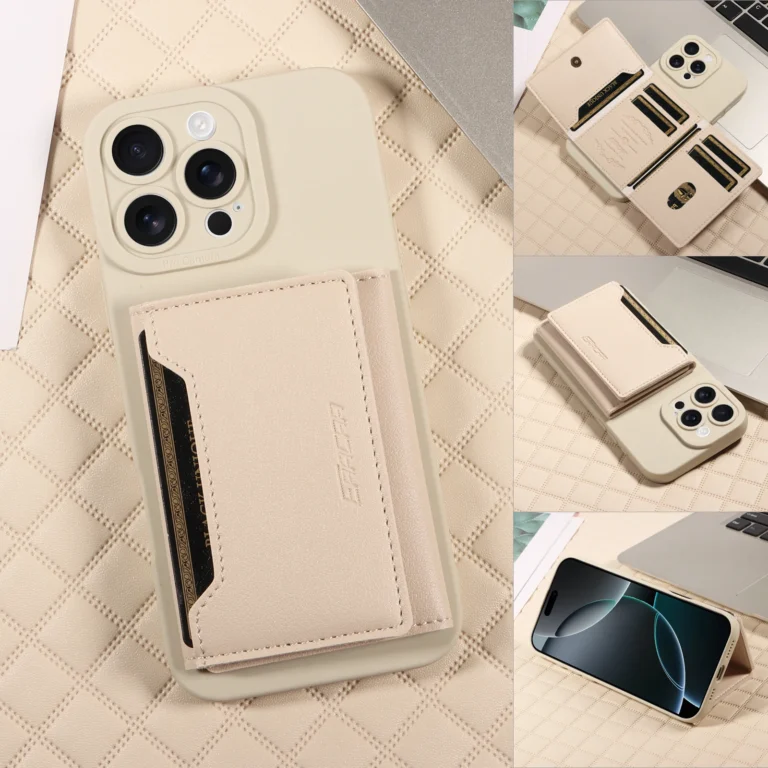 | Wholesale Price at Gaffar India TPU Leather Phone Case for IPhone 17Air 16e/16 Pro Max 15 Pro Max 14 13 12 11Anti-demagnetization, Anti-theft & Anti-fall Cover