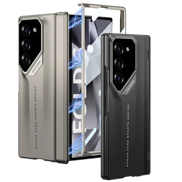 | Wholesale Price at Gaffar India For Samsung Galaxy Z Fold 6 5 4 Magnetic Hinge Case Armor Shockproof 360 Full Screen Protector Tempered Glass Folding Cover