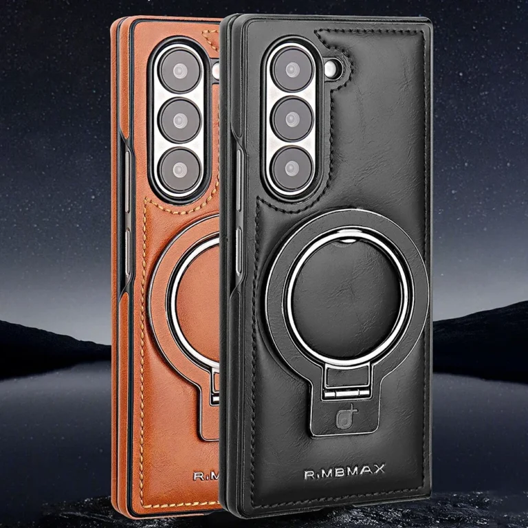 | Wholesale Price at Gaffar India Luxury Magnetic Ring Holder Leather Case For Samsung Galaxy Z Fold 7 6 5 4 Case Wireless Charging Fold7 Fold6 Protective Cover