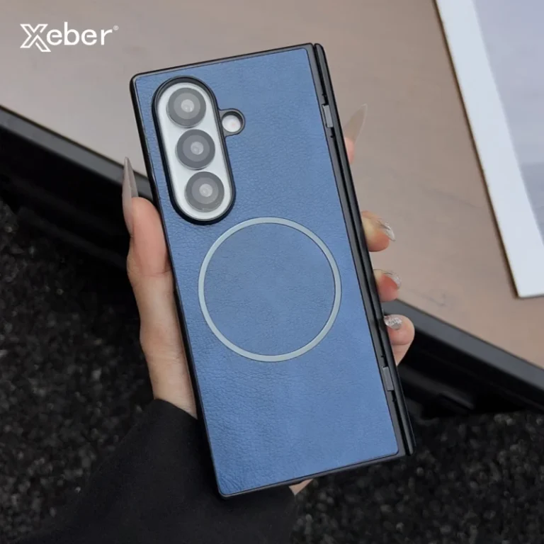 | Wholesale Price at Gaffar India For Samsung Galaxy Z Fold 7 6 5 4 3 Case Leather Pattern Magsafe Magnetic Case For Galaxy Z Fold6 Fold7 Wireless Charging Cover