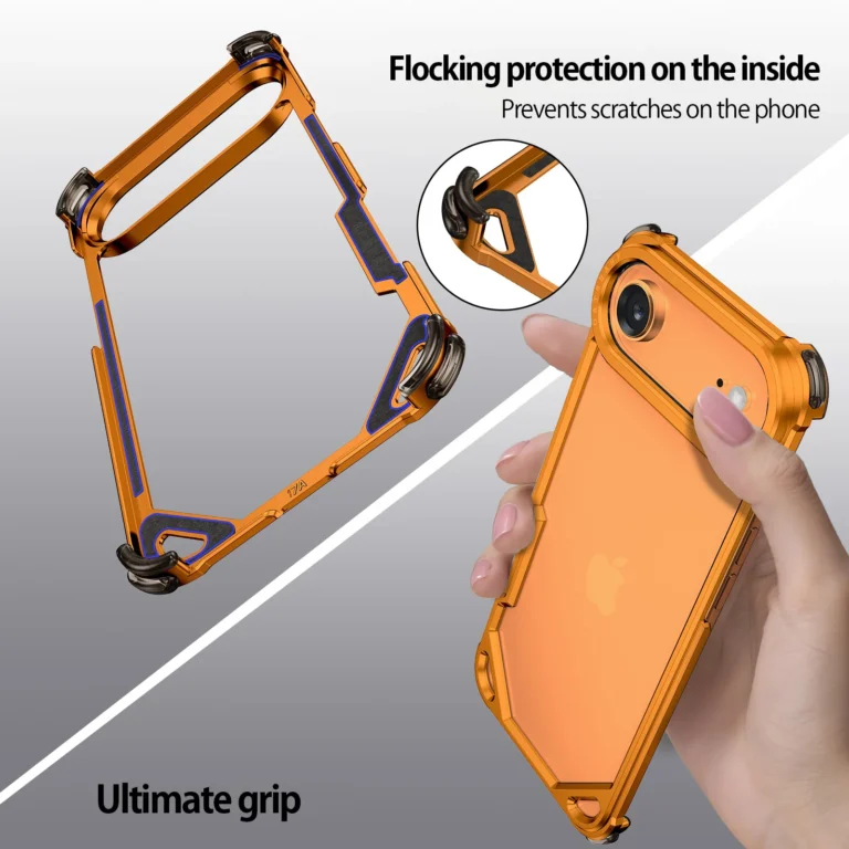 Eary Frameless Case for iPhone 17 Air Magsafe Ultra-thin Metal Shockproof Drop Protection Phone Cover Aluminum Minimalist Shells