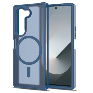 Skin Feel Magnetic Case for Samsung Galaxy Z Fold 6 7 ZFold7 ZFold6 2-piece Set For Magsafe Wireless Charging Shockproof Cover