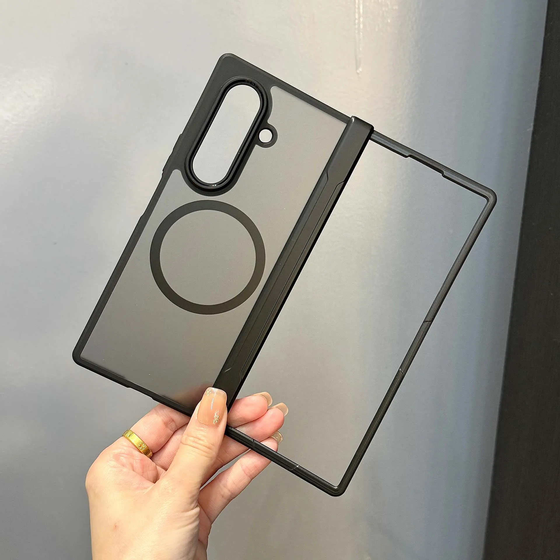 | Wholesale Price at Gaffar India Magsafe Case For Samsung Galaxy Z Fold 7 Translucent Hinge Folding Shockproof Magnetic Wireless Charging Cover Accessories Funda - Image 4