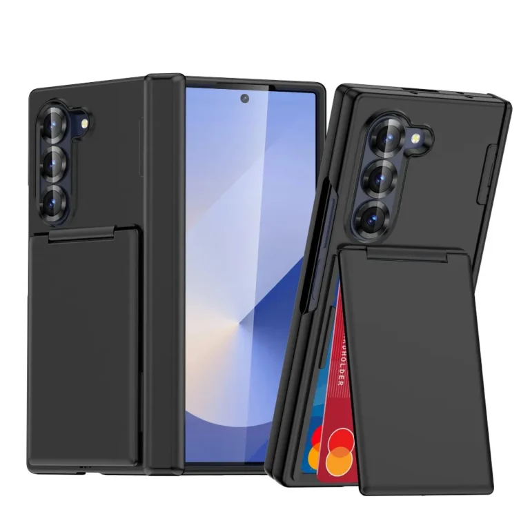 | Wholesale Price at Gaffar India Flip Card Slot Holder Kickstand Phone Case For Samsung Galaxy Z Fold 7 6 Fold7 Fold6 5G Folding Bracket Matte PC Cover