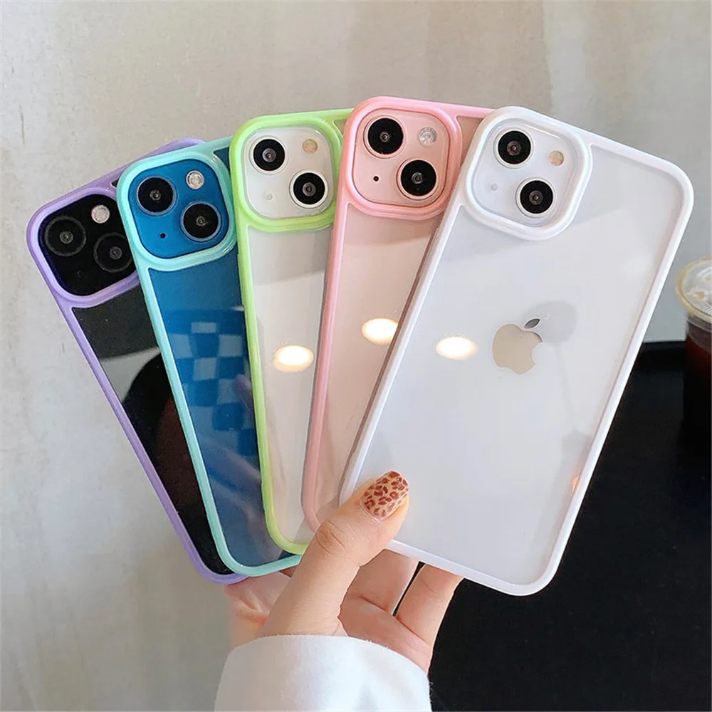 | Wholesale Price at Gaffar India Candy Shockproof Silicone Bumper Phone Case For iPhone 17 16 15 14 11 12 13 Pro Max XS XR Plus Transparent Protection Back Cover - Image 3
