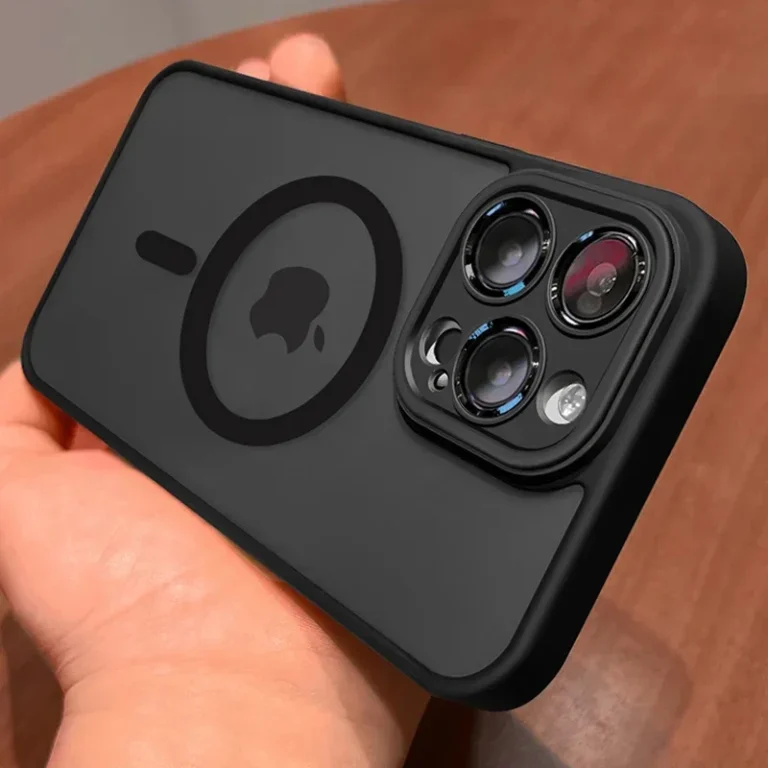 | Wholesale Price at Gaffar India Magnetic Luxury Lens Protector Matte Translucent Case For iPhone 17 16 15 14 13 12 11 Pro Max For Magsafe Wireless Charger Cover