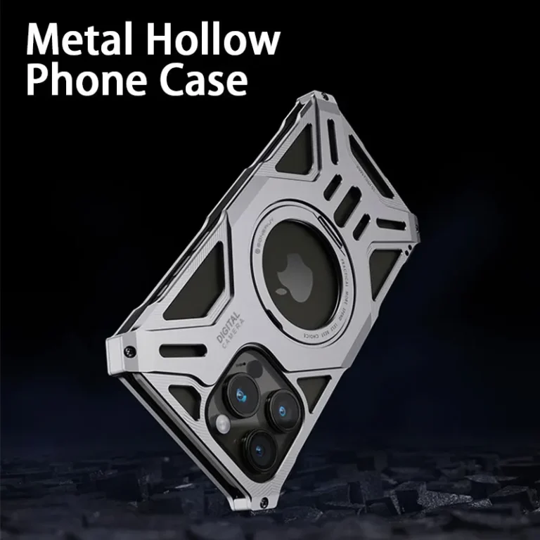 | Wholesale Price at Gaffar India Metal Hollow Heat Dissipation Phone Case For Iphone 13 14 15 16 Pro Max Plus Magnetic Aluminum Stand Cover For IPHON 16 Promax