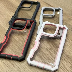 Rugged Shockproof Case for iPhone 17 Air 16 15 14 13 12 11 17 Pro Max Plus Military Grade Transparent Armor PC+TPU 2in1 Cover