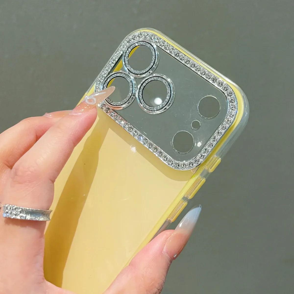 Diamond Camera Lens Candy Color Phone Case For iPhone 17Air 16 15 14 Plus 13 12 17 Pro Max 11 Shockproof Protection Shiny Cover - Image 4