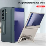 Case For Samsung Galaxy Z Fold 7 6 5 4 3 2 Magnetic Adsorption Hinge Protection Phone Cover Kickstand Hard Plastic Magnet Case
