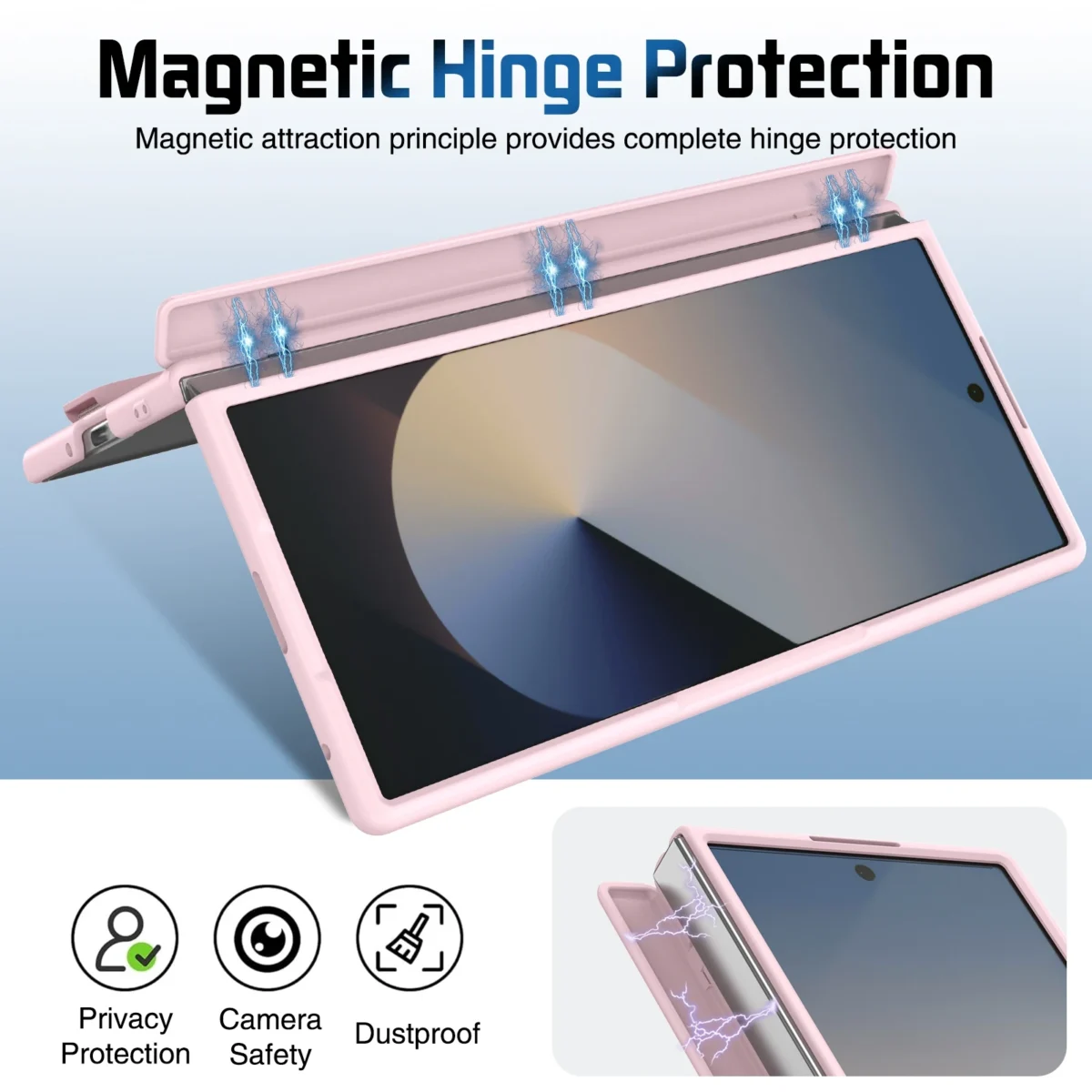 For Samsung Galaxy Z Fold 7 6 5 4 3 5G Bracket Phone Case With Hinge Screen Protect Film Silicone Grip Shockproof Protect Cover - Image 3