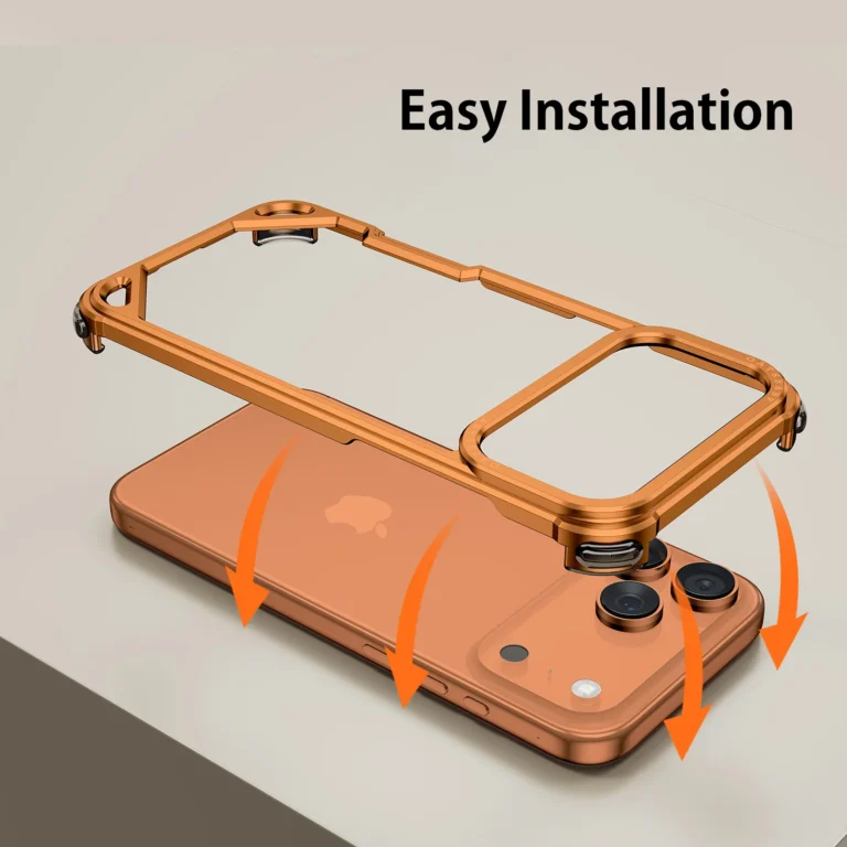 Oatsbasf Metal Phone Case for iPhone 17 Pro/Pro Max/17 Air Case Minimalist Support Wireless Charging Ultra-thin Protecitve Case