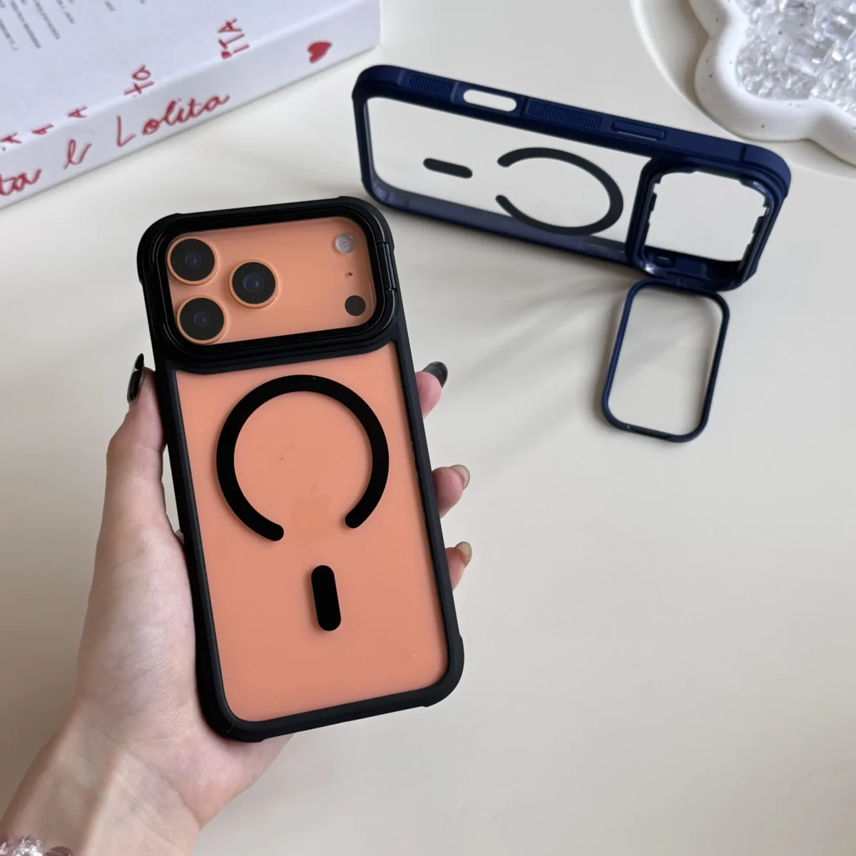 For Magsafe Glass Lens Holder Case For iPhone 17 Air 16 15 14 13 12 11 Pro Max Plus Magnetic Shockproof Clear Acrylic Hard Cover - Image 4