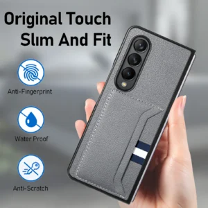 Anti-Scratch Business Leather Folding Case for Samsung Galaxy Z Fold 7 5 4 fold7 fold6 Fold4 fold5 Fold3 Fold2 Fold 3 2 5G