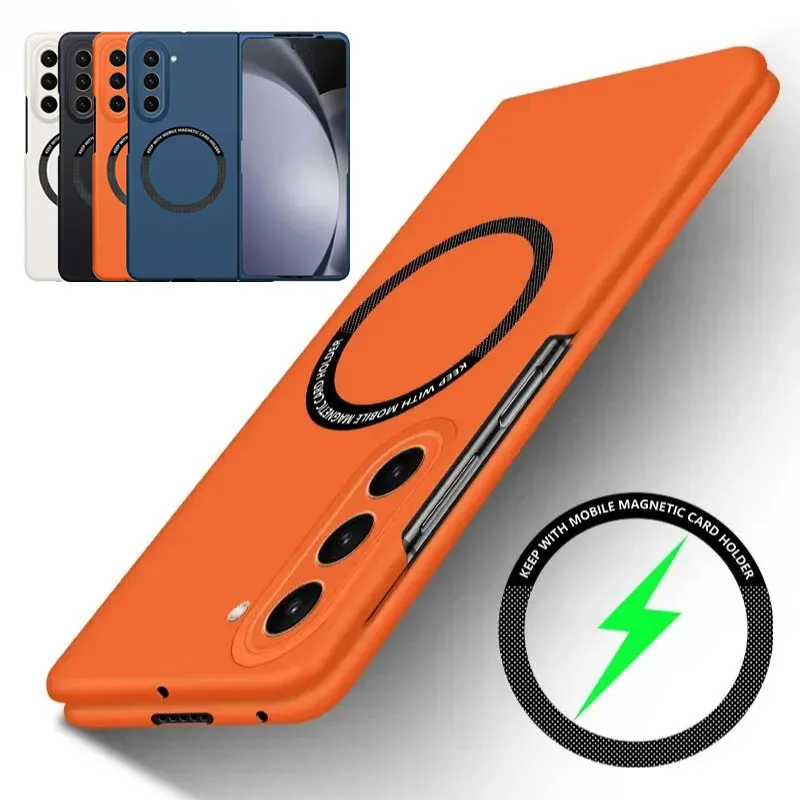 Ultra Thin Frameless Magnetic Phone Case for Samsung Z Fold 7 Magsafe Hard Wireless Charging Cover for Galaxy Z Fold7 Fold 6 5 4