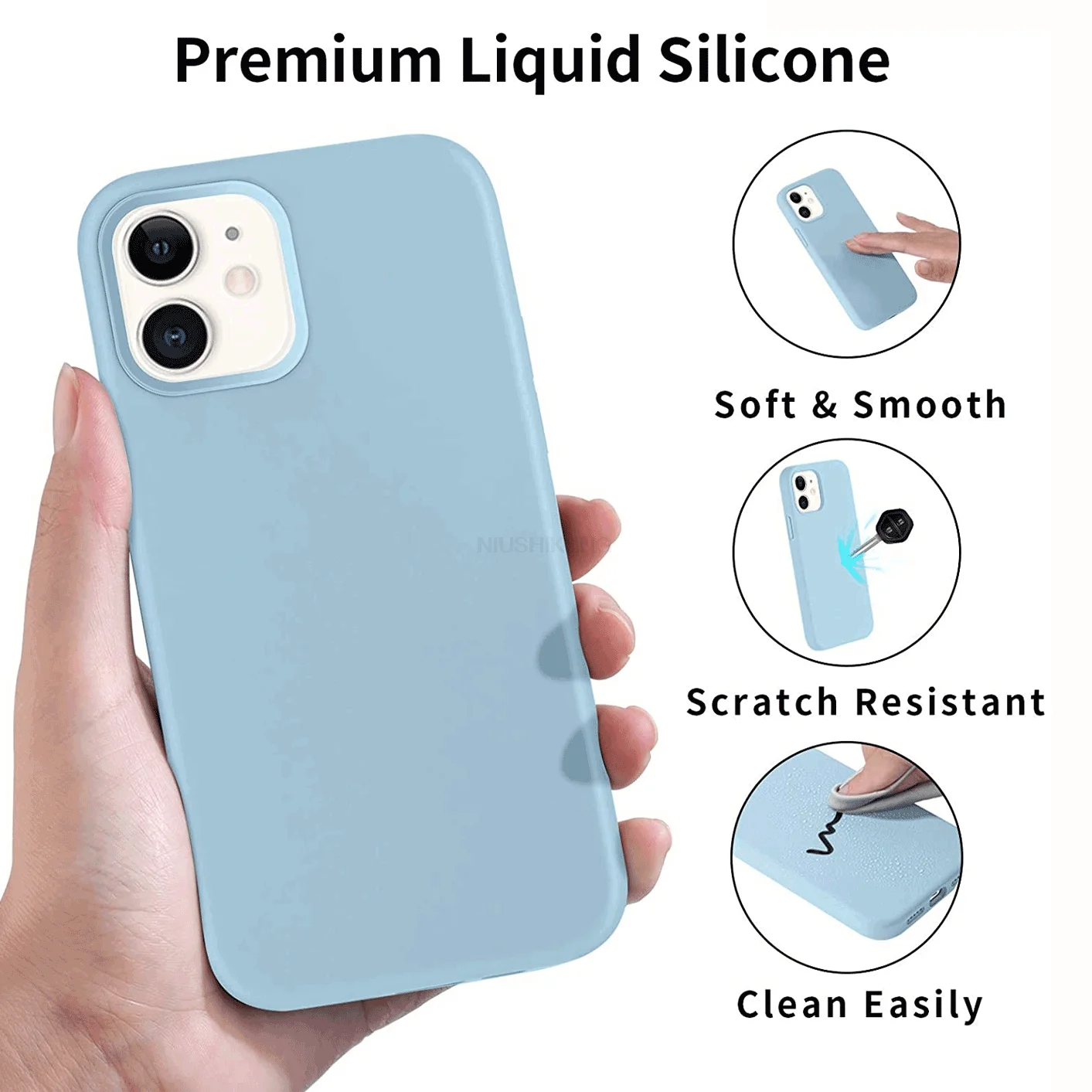 | Wholesale Price at Gaffar India Liquid Silicone Case For Apple iPhone 15 16 14 13 12 11 17 Pro Max 17 Air 16 Plus Phone Original Official Style Protective Cover - Image 2