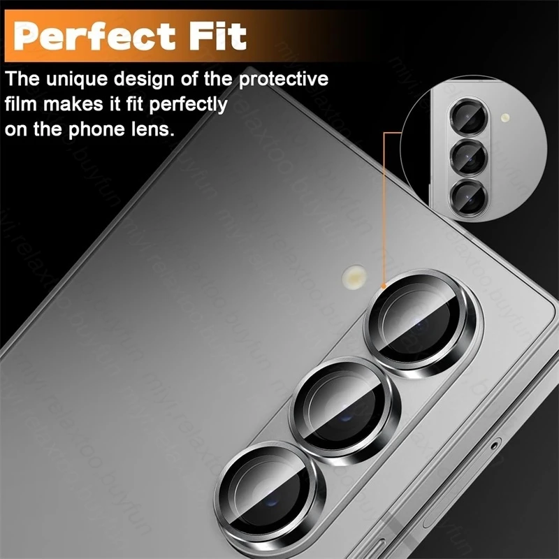 | Wholesale Price at Gaffar India Metal Ring Camera Protectors Case For Samsung Galaxy Z Fold7 5G 9D Tempered Glass Lens Cap On Sumsung Samsang ZFold7 Fold 7 2025 - Image 3