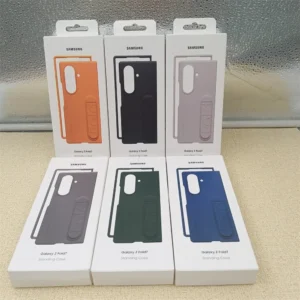 Samsung Galaxy Z Fold 7 5G Sensory Standing Phone Case Foldable Bracket Hard PC Cover ZFold7 Anti-fall Shockproof Protect Shell