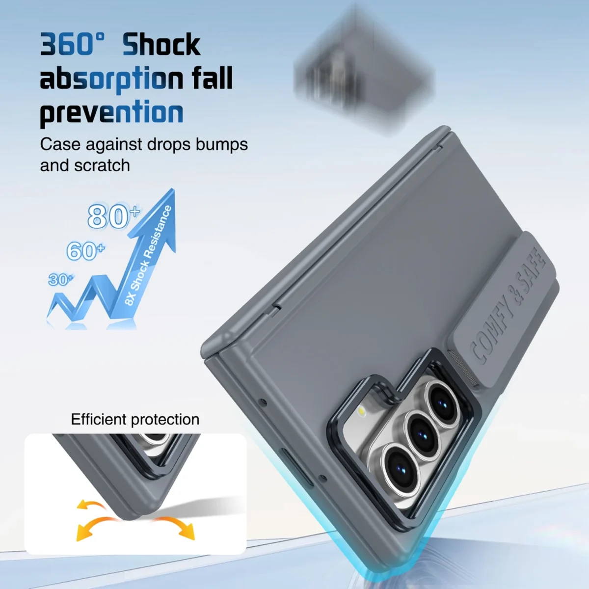 360°Shock Absorption fall Prevention Case for Samsung Galaxy Z Fold 7 6 5 4 3 Wristband Camera Bracket Cover + Screen Protector - Image 2