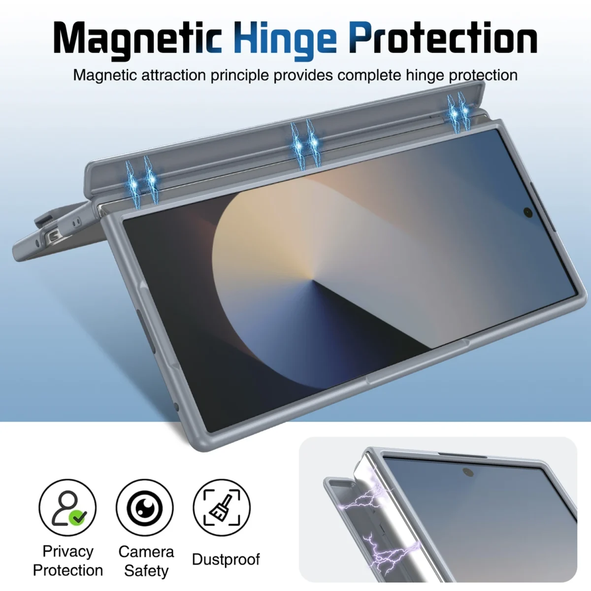360°Shock Absorption fall Prevention Case for Samsung Galaxy Z Fold 7 6 5 4 3 Wristband Camera Bracket Cover + Screen Protector - Image 3