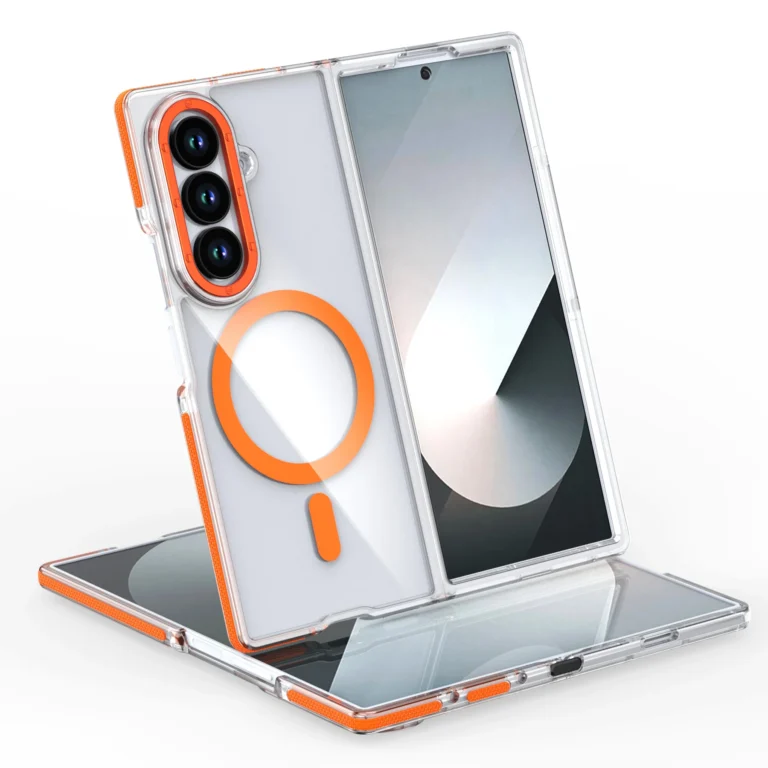 | Wholesale Price at Gaffar India For Samsung Galaxy Z Fold7 Case Hard Transparent Magnetic wireless charging Protective Back Cover For Z Fold 7 6 Phone Shell