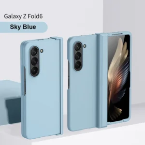 Skin Feel Case for Samsung Galaxy Z Fold 3 4 5 6 Fold5 Fold6 Protection Shockproof 3-piece Set Hinge Cover Anti-Scratch