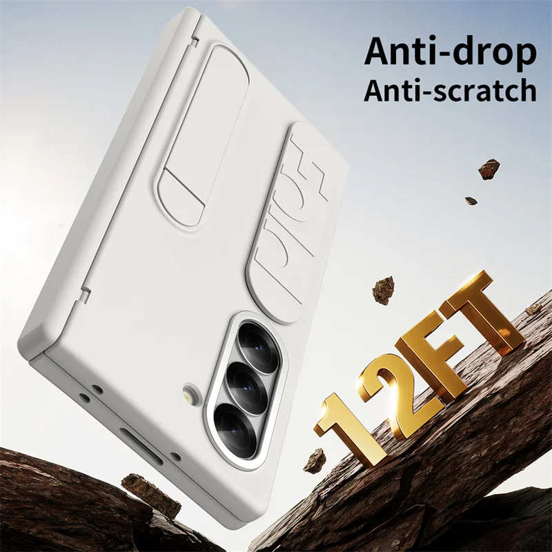 | Wholesale Price at Gaffar India Hinge Wristband Holder Case for Samsung Galaxy Z Fold 7 6 5 4 3 5G With S Pen Slot Screen Glass Protective Cover For Z Fold 6 - Image 5