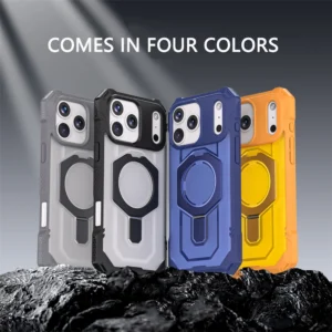 Premium Military Grade Anti-Drop Armor Case Case for IPhone 17 Air 16 Pro Max Magnetic Invisible Bracket  Protect Cover Funda