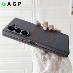 Z Fold 7 Case for magsafe Ultra Thin Slim Folding for Samsung Galaxy Z Fold 7 6 5 Cases PU Leather fold6 Magnetic Back Cover