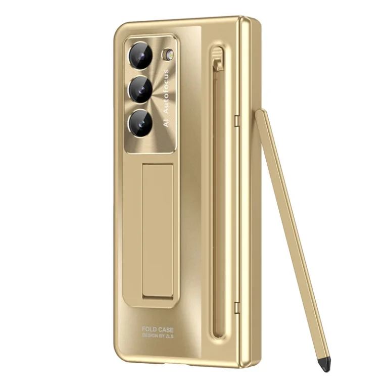 For Samsung Galaxy Z Fold 7 6 5 4 360° Full Protection Hinge Phone Case Tempered Glass Film With Touch Pen Folding Holder Cover