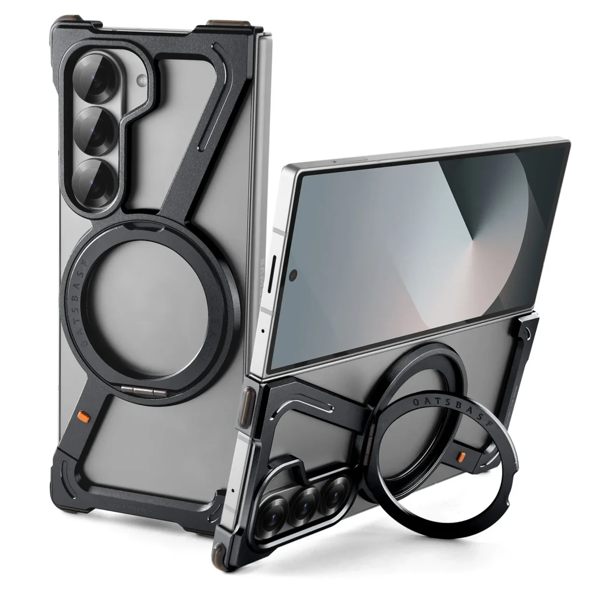 Metal Magnetic Phone Case for Samsung Z Fold 7 6 5 with Stand Frameless Phone Cover for Samsung Fold Screen Shockproof - Image 3