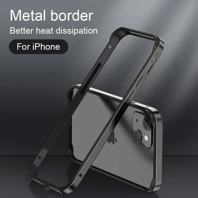 | Wholesale Price at Gaffar India Hybrid Silicone Frame Aluminum Metal Phone Case For iPhone 17 16 15 14 13 12 Pro Max Better Heat Bumper