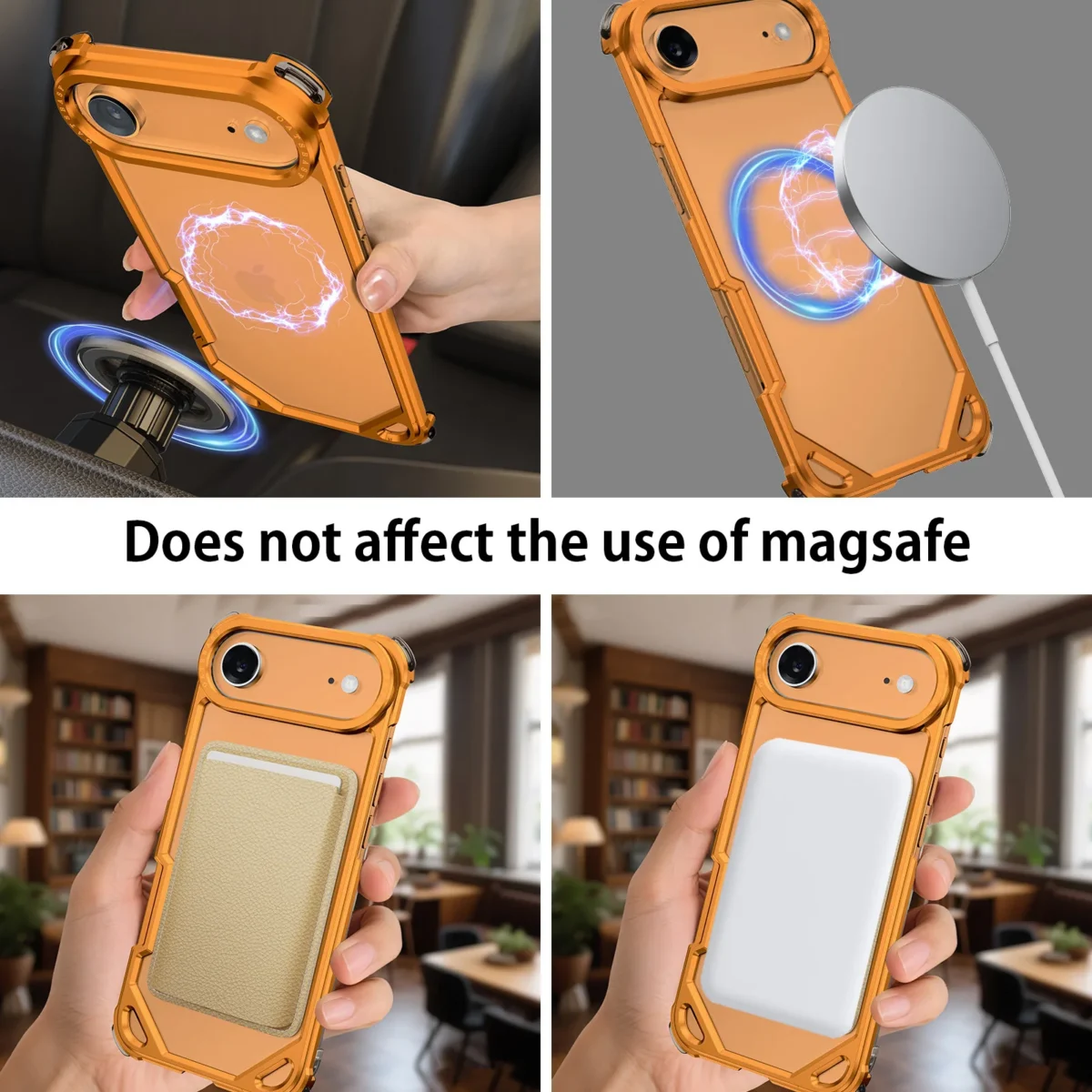 Eary Frameless Case for iPhone 17 Air Magsafe Ultra-thin Metal Shockproof Drop Protection Phone Cover Aluminum Minimalist Shells - Image 6