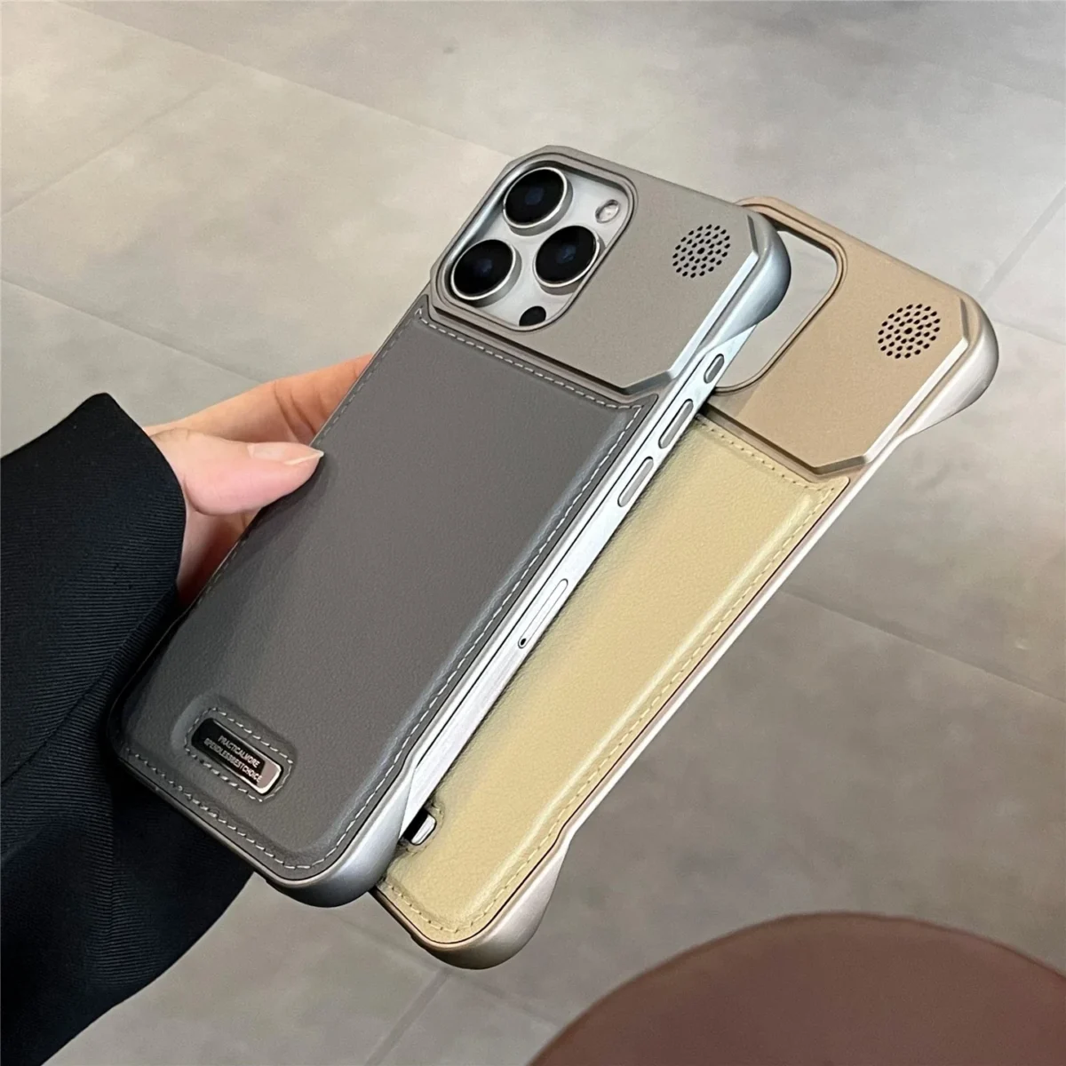 Business Aromatherapy Leather Case for iPhone 17 Air 16 15 14 Plus 13 12 11 Pro Max For Magsafe Magnetic Frameless Armor Cover - Image 3