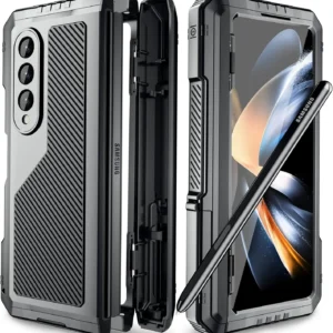 Military Protection Armor Heavy Duty Case For Saumsung Galaxy Z Fold 4 5 6 7 Full-Body Shockproof Cover Stand PET Screen Film