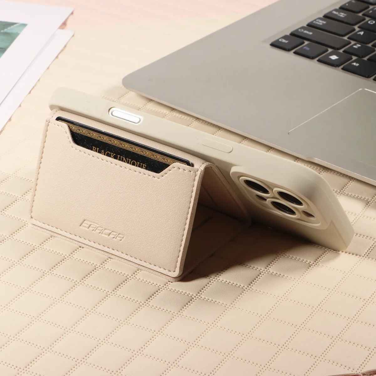 TPU Leather Phone Case for IPhone 17Air 16e/16 Pro Max 15 Pro Max 14 13 12 11Anti-demagnetization, Anti-theft & Anti-fall Cover - Image 2