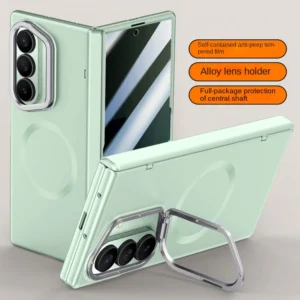 Built-in Magsafe Magnetic With Tempered Glass Film Protect Case For Samsung Galaxy Z Fold 7 fold7 Spring Hinge Protection Cover