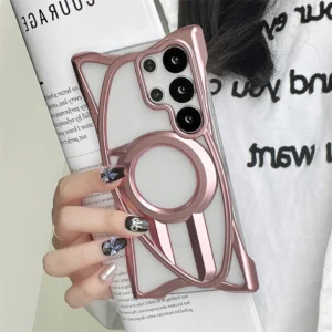 Plating TPU Matte Hollow Cooling Case for Samsung Galaxy S25 Ultra S24 Plus for Magsafe Magnetic Heat Dissipate Bumper Cover