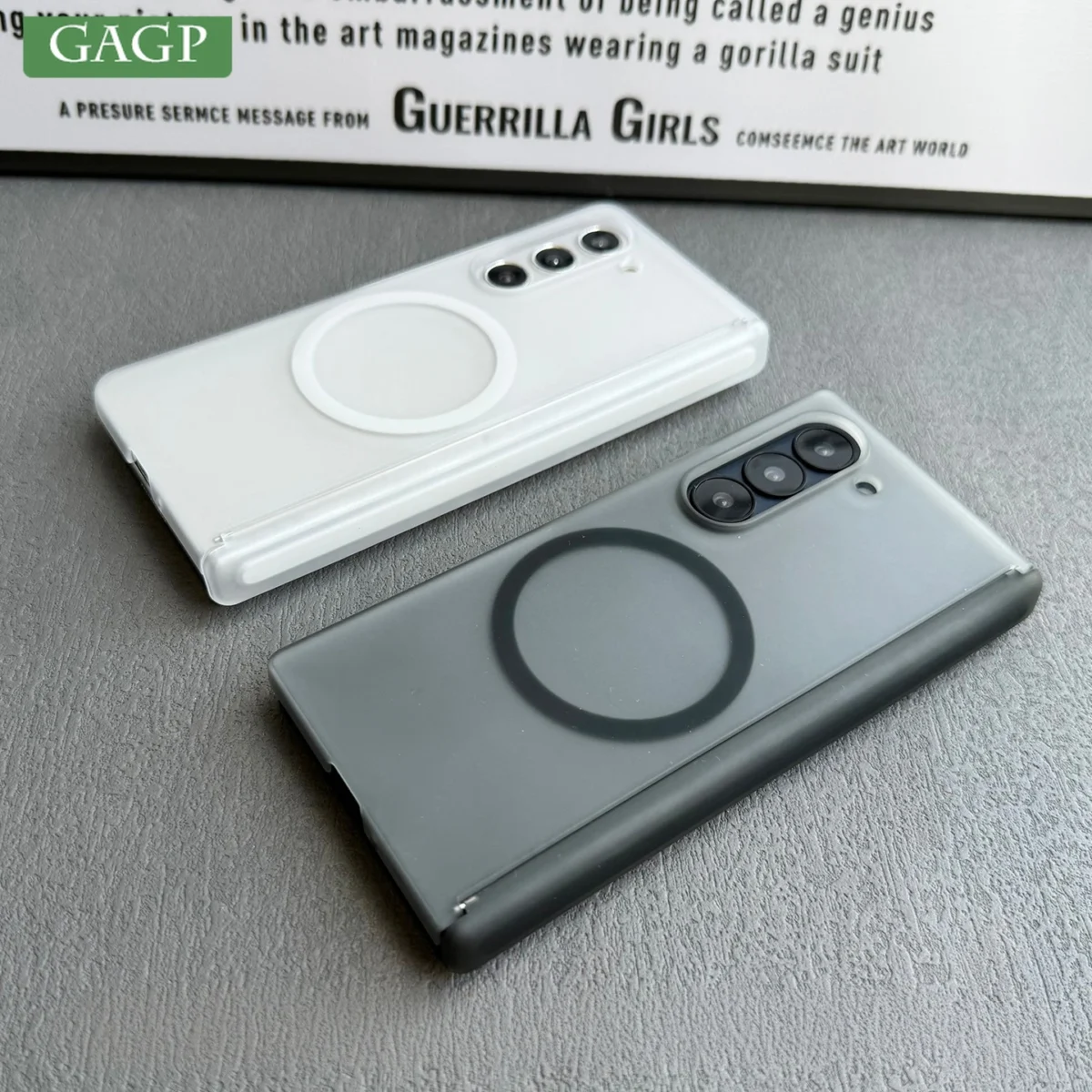 Slim Matte Hinge Protection Magsafe Case for Samsung Galaxy Z Fold 7 6 5 4 Fold7 Transparent Clear Black Magnet Phone Cover