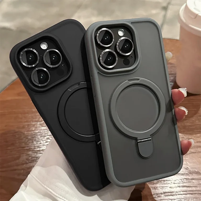 | Wholesale Price at Gaffar India Luxury Metal Holder For Magesafe Magnetic Wireless Charge Case For iPhone 11 12 13 14 15 16 Pro Max Plus Shockproof Matte Cover