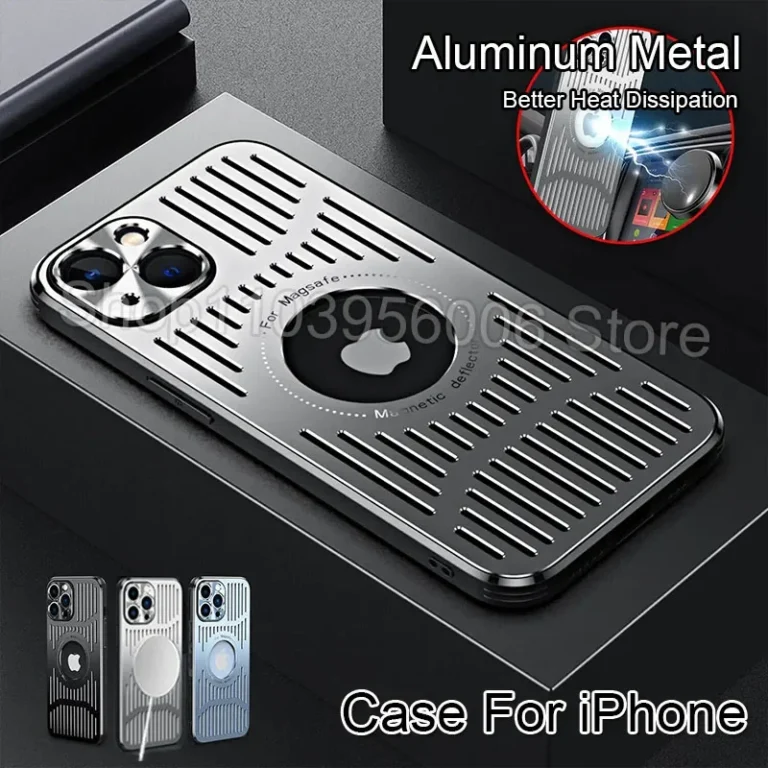 | Wholesale Price at Gaffar India Better Heat Dissipation Aluminum Metal Phone Case For iPhone 16 15 14 13 12 Pro Max Back Cover