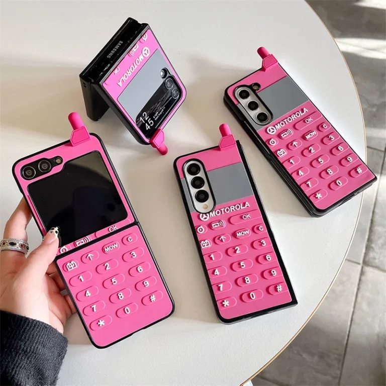 | Wholesale Price at Gaffar India Case For Samsung Galaxy Z Flip 6 5 4 3 Z Fold 6 5 4 3 Retro Button Phone Pattern Shockproof Mobile Phone Case Cover