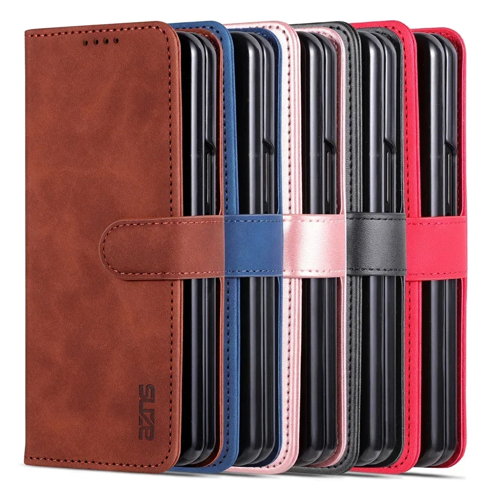 | Wholesale Price at Gaffar India Flip Phone Case for Samsung Galaxy Z Fold6 5 4 3 Fold5 Fold4 Fold3 5G Card Slot Holder Kickstand Wallet Shockproof Leather Cover - Image 3