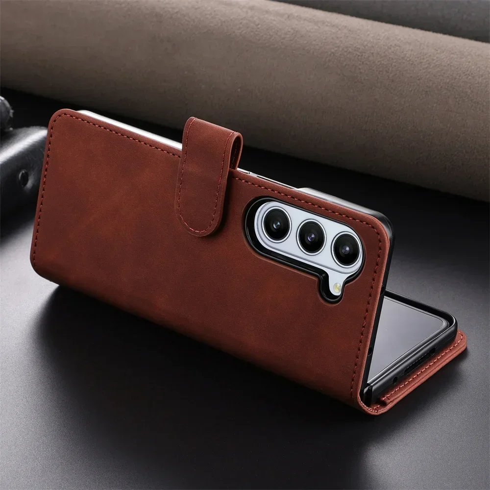 | Wholesale Price at Gaffar India Flip Phone Case for Samsung Galaxy Z Fold6 5 4 3 Fold5 Fold4 Fold3 5G Card Slot Holder Kickstand Wallet Shockproof Leather Cover - Image 5