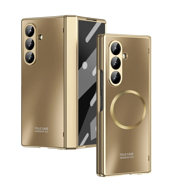 For Samsung Galaxy Z Fold 7 Case Hard plating Magnetic wireless charging Protective Back Cover Case For Z Fold7 6 5 Phone Shell