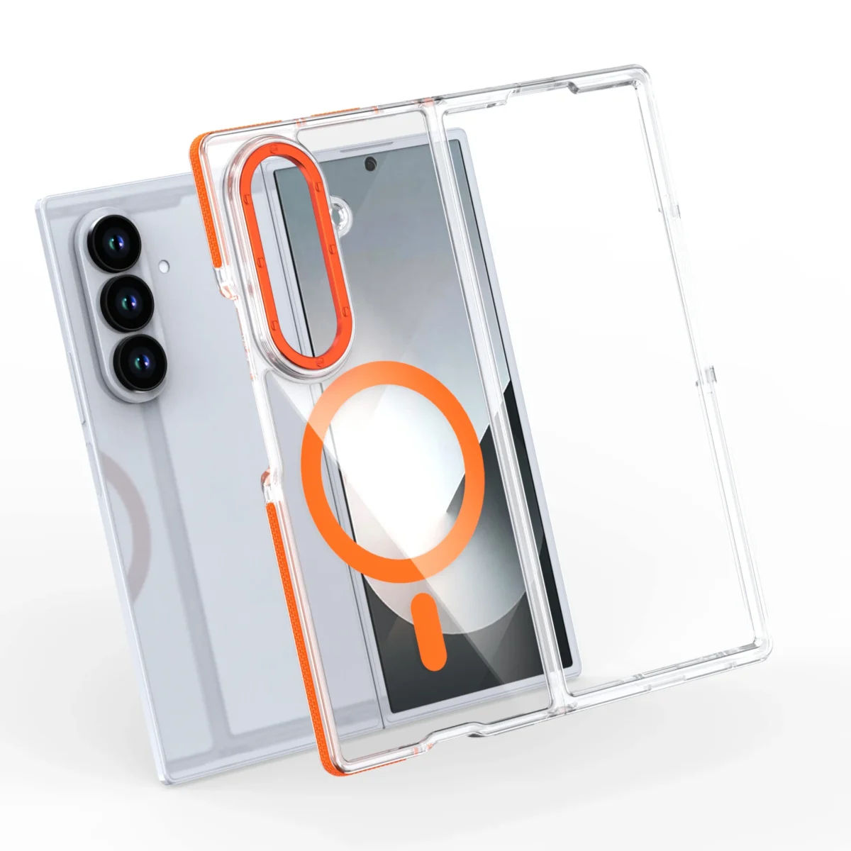 For Samsung Galaxy Z Fold 7 Case Hard Transparent Magsafe Magnetic Wireless Charging Protective Cover for Z Fold 7 6 Phone Shell - Image 2