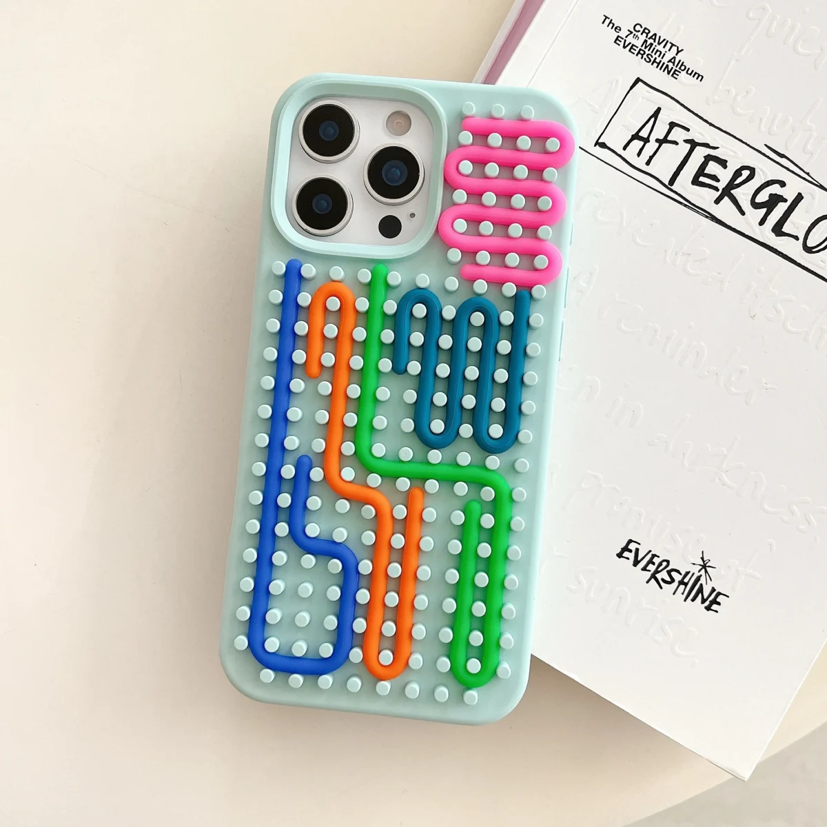 Funny DIY Dot Pattern Puzzle Maze Decompression Silicone Case For iPhone 16 15 14 13 Pro Max Creative Cute Shockproof Soft Cover - Image 5